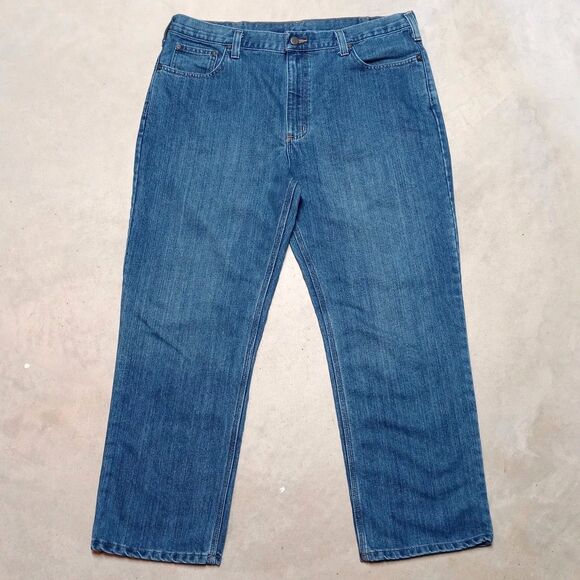 Carhartt Jeans Mens 40x30 Relaxed Fit Baggy Wide Leg Work Loose Denim 101483 980 - Picture 1 of 9